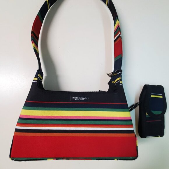 Kate Spade Multicolor Striped Purse & Accessory Case - Picture 1 of 12